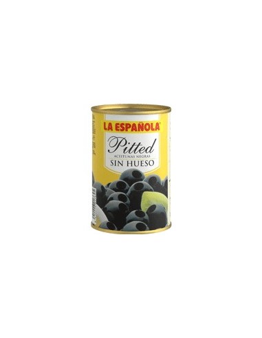 Aceitunas negras sin hueso La Española lata de 300 g.