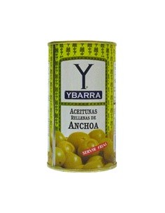 Aceitunas verdes manzanilla fina rellenas de anchoa Ybarra