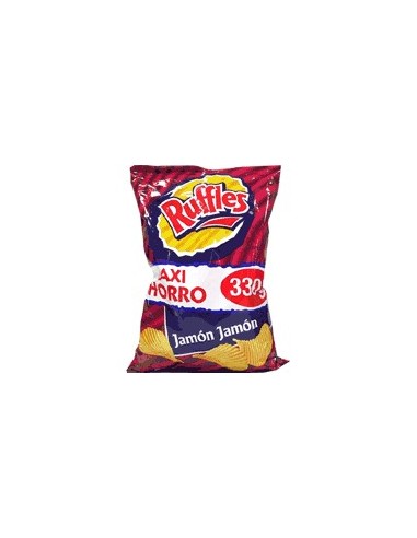 Patatas fritas con sabor a jamón Ruffles bolsa de 330 g.