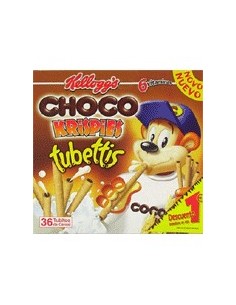 Tubitos de cereal rellenos de cacao con avellana Choco Krisp
