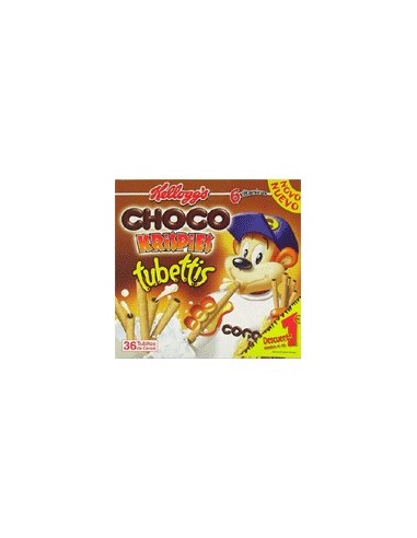 Tubitos de cereal rellenos de cacao con avellana Choco Krisp