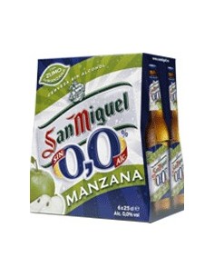 Cerveza sin alcohol 0,0% con zumo de Manzana San Miguel