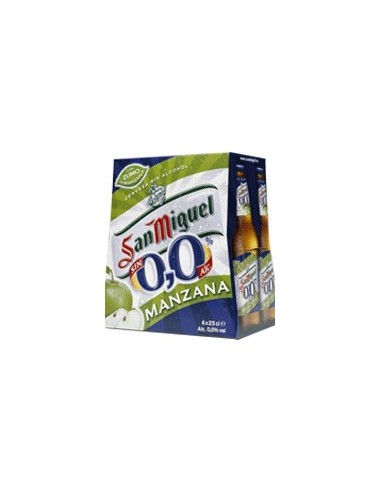 Cerveza sin alcohol 0,0% con zumo de Manzana San Miguel