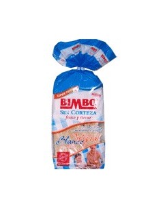 Pan de molde sin corteza blanco integral Bimbo