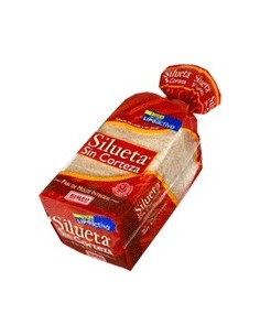 Pan de molde integral sin corteza Silueta de Bimbo