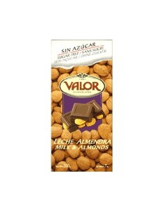 Chocolate puro con leche y almendras sin azúcar Valor