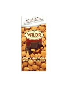 Chocolate puro con almendras sin azúcar Valor