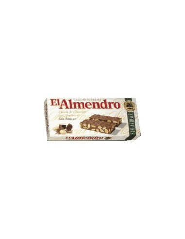 Turrón de chocolate con almendras sin azúcar El Almendro