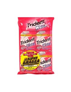 Chicles en grageas sin azúcar de fresa Trident White