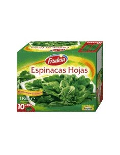 Espinacas en hojas Frudesa caja de 12 porciones, 1000
