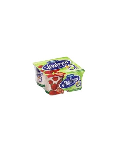 Yogur desnatado con fresas Vitalínea de Danone