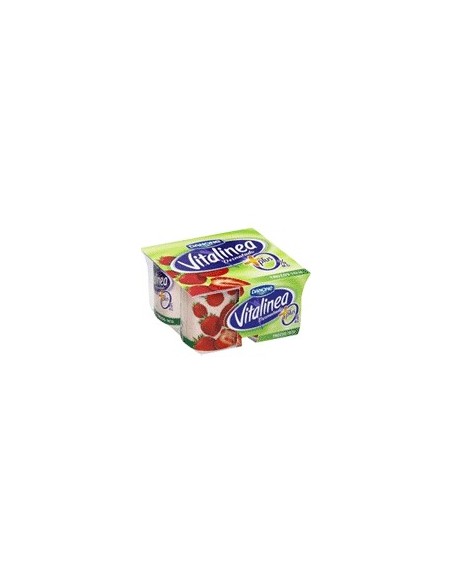 Yogur desnatado con fresas Vitalínea de Danone