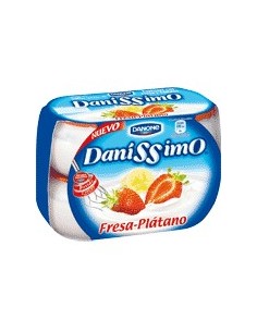 Yogur con fresa y plátano Daníssimo de danone