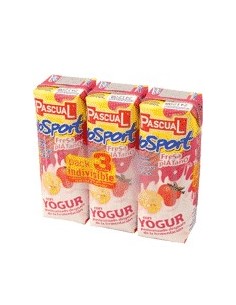 Yosport con yogur fresa/platano Pascual